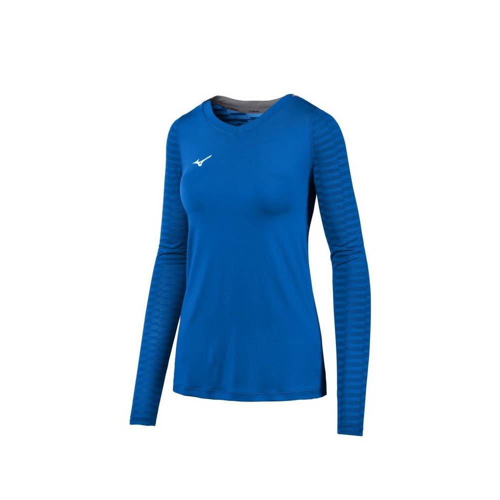 Mizuno United Long Sleeve Női Mezek Királykék IDB752138